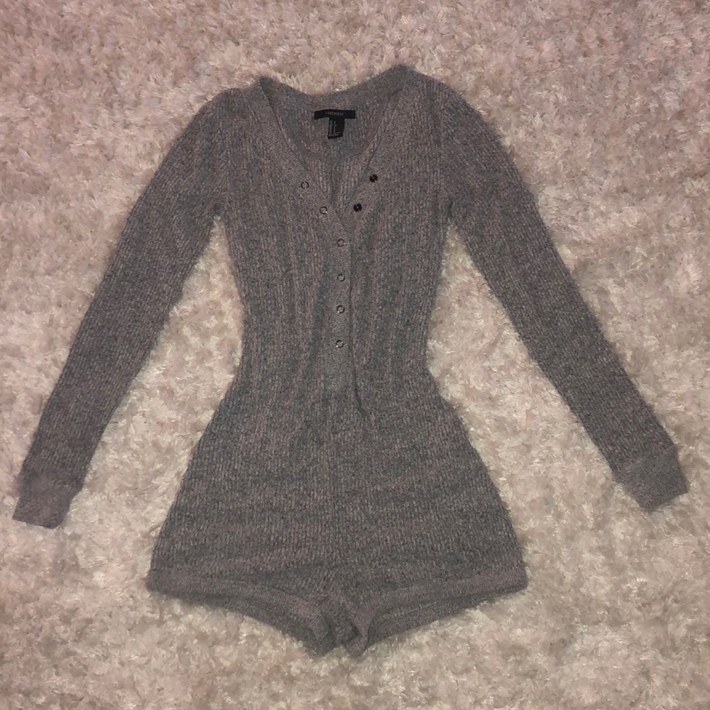 Soft ribbed romper